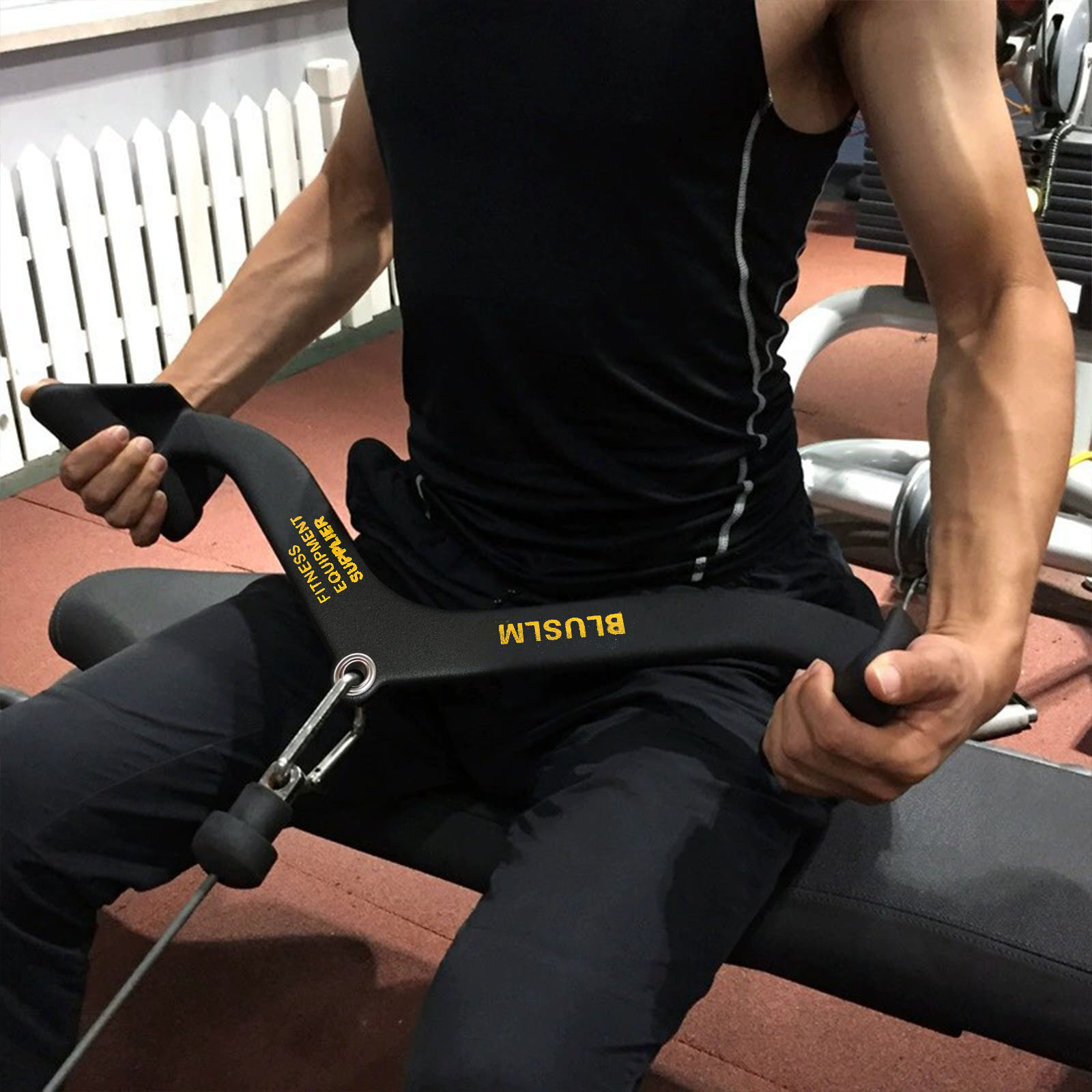 Home Gym Rowing Machine - ホームジムフィットネスラットプルダウンハンドルグリップトレーニング上腕二頭筋上腕三頭筋背中の筋肉トレーニング T バー V バー行ハンドルケーブルマシン