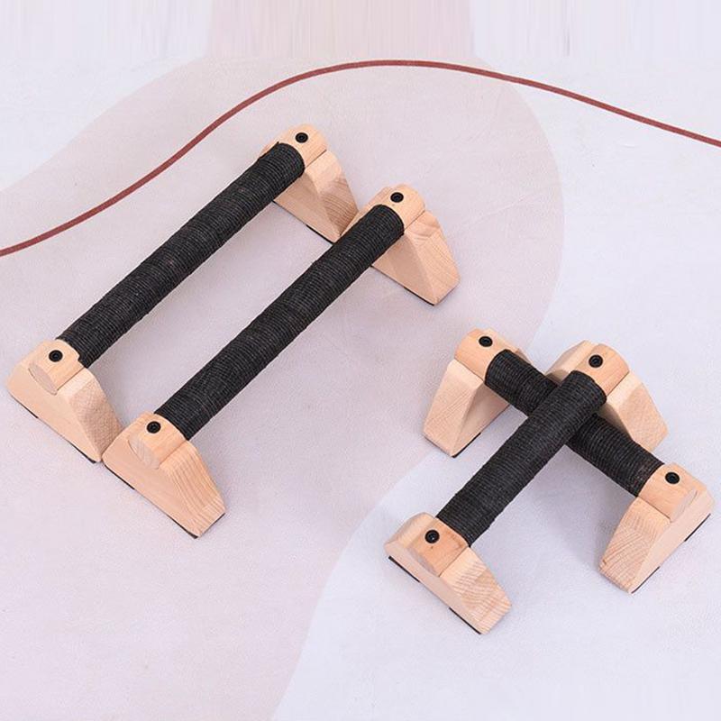 Home Gym Floor - 木製体操バー 無垢材パラレット プッシュアップバー ホームジムフロアトレーニング 自重トレーニング用