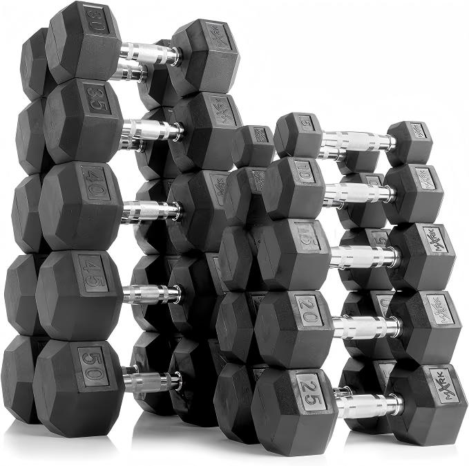Home Gym Custom - プレミアムラバーコーティング六角ダンベル 5LB-100LB カスタムホームジム筋力トレーニングフィットネス機器販売促進