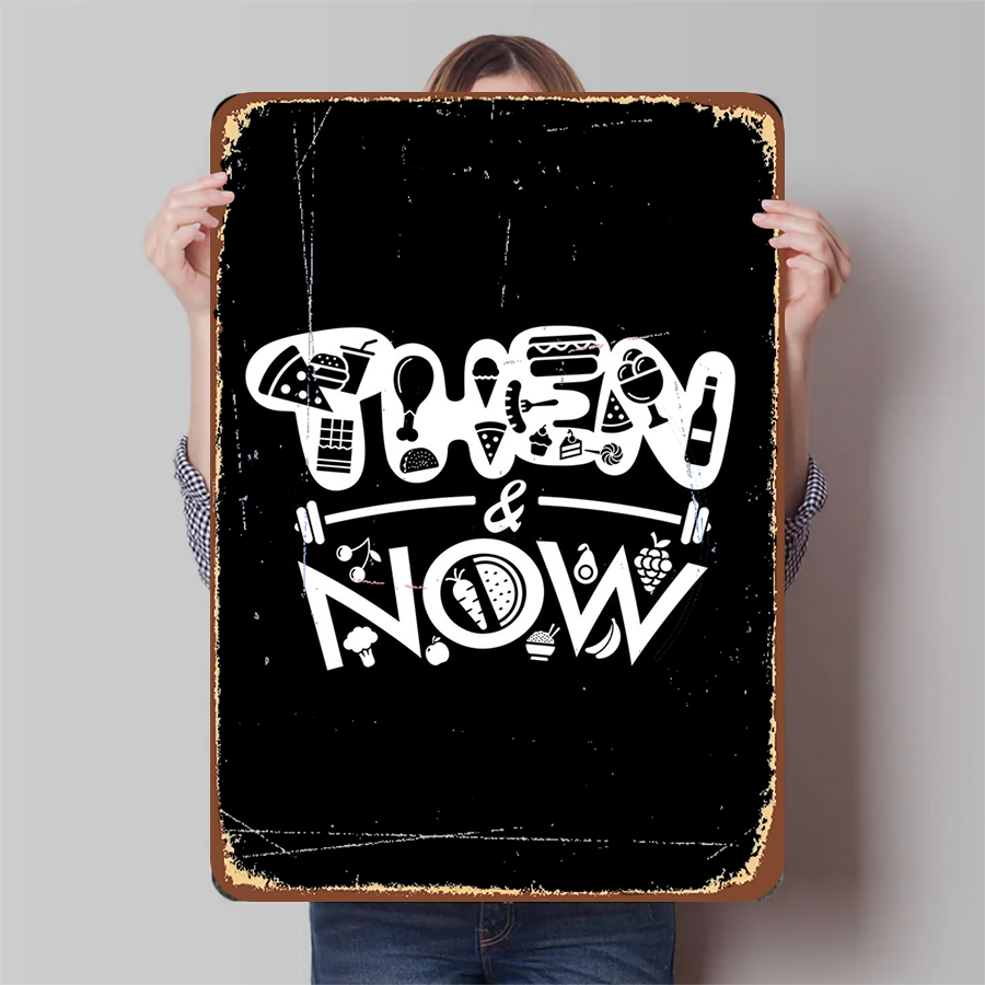 Home Gym Icon - Then & Now フィットネス フード アート
