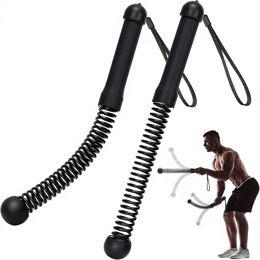 Home Gym Portable - アップグレード版 ウェイト付きロープレスバトルロープ 2本セット コードレス 軽量 16.9インチ