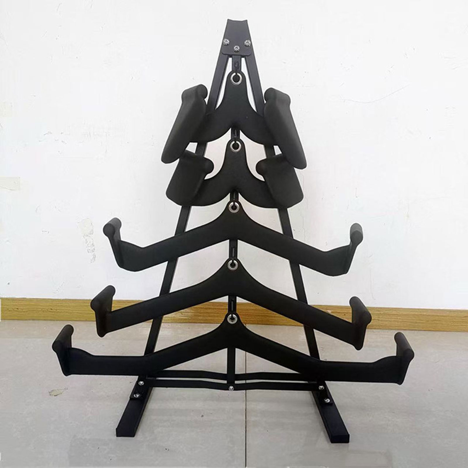 Home Gym Setup - ラットプルダウンバーオーガナイザー（フック付き）ホームジム収納ラック、ラットアタッチメント用フック8個、ケーブルアタッチメントラック、ジムアクセサリー