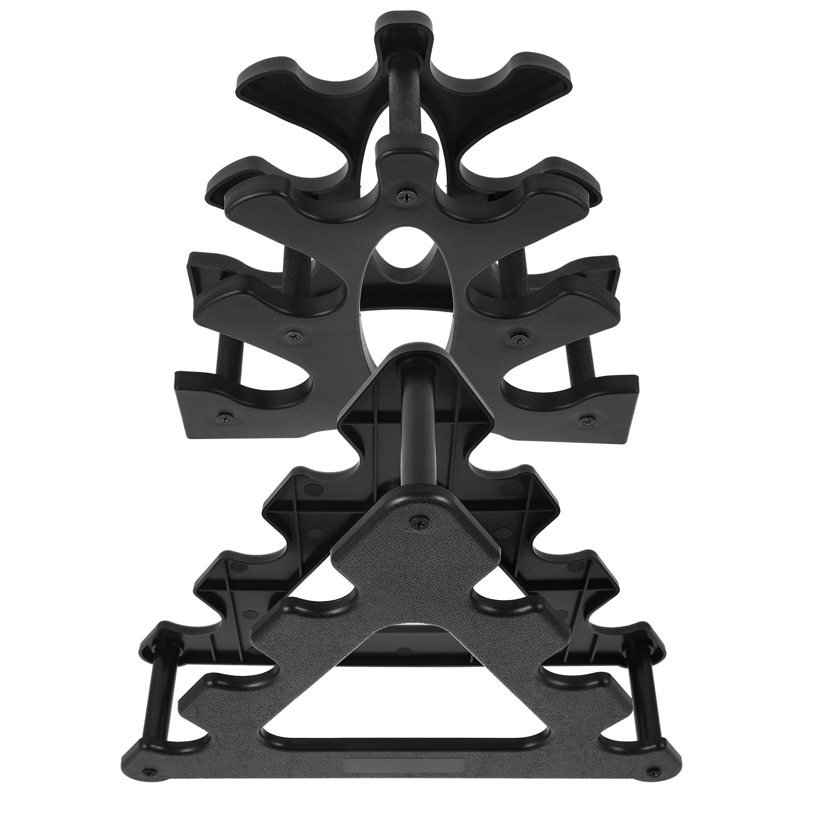 Home Gym Floor - 2個入りPP製ダンベルラック、ホームジム用コンパクト多層ダンベル収納スタンド、安定したフロアブラケット、筋力トレーニング用ウェイト