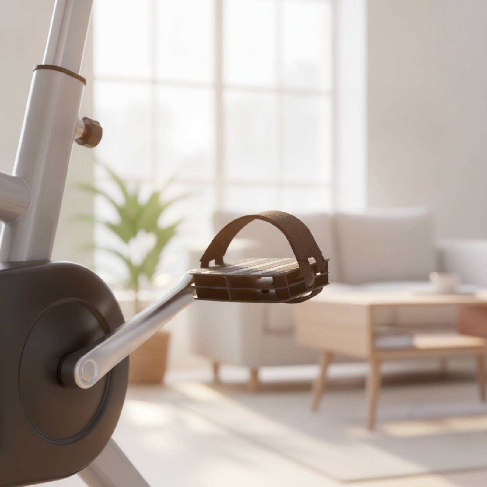 Home Gym Exercise - ストラップ付きエクササイズバイクペダル ストラップ付きネジ式屋内用バイクペダル ストラップ付きペダル 高耐久性で長持ちするホームジム用ペダル