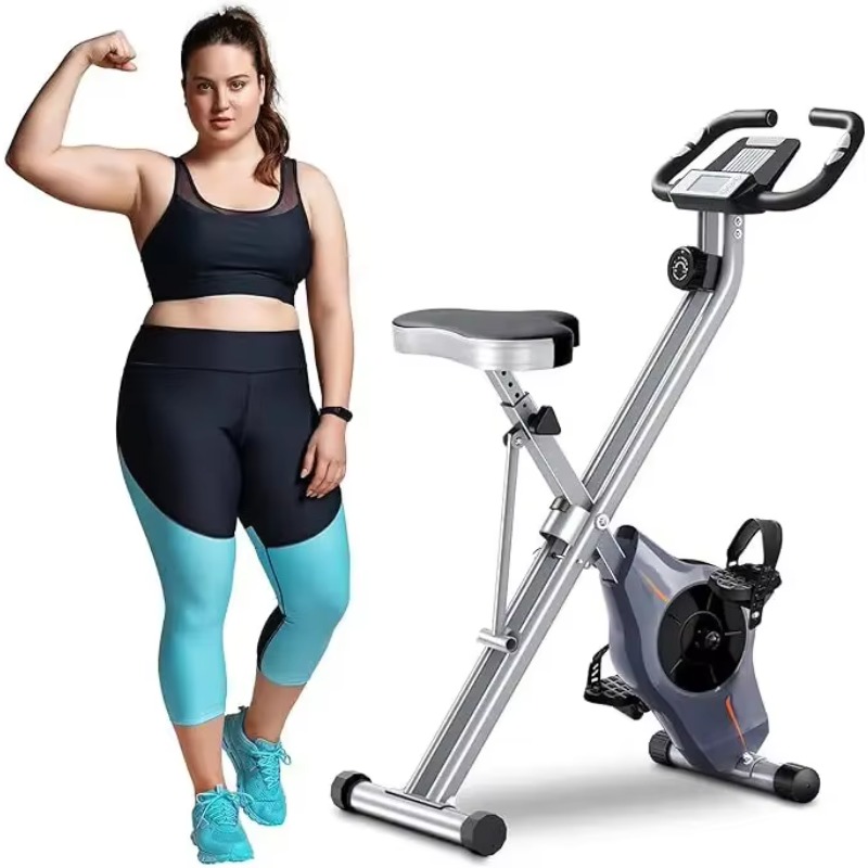 Home Gym Portable - 家庭用ジム用のポータブルスチール素材エクササイズバイク、折りたたみ式家庭用エクササイズバイク、安定性のための頑丈な構造