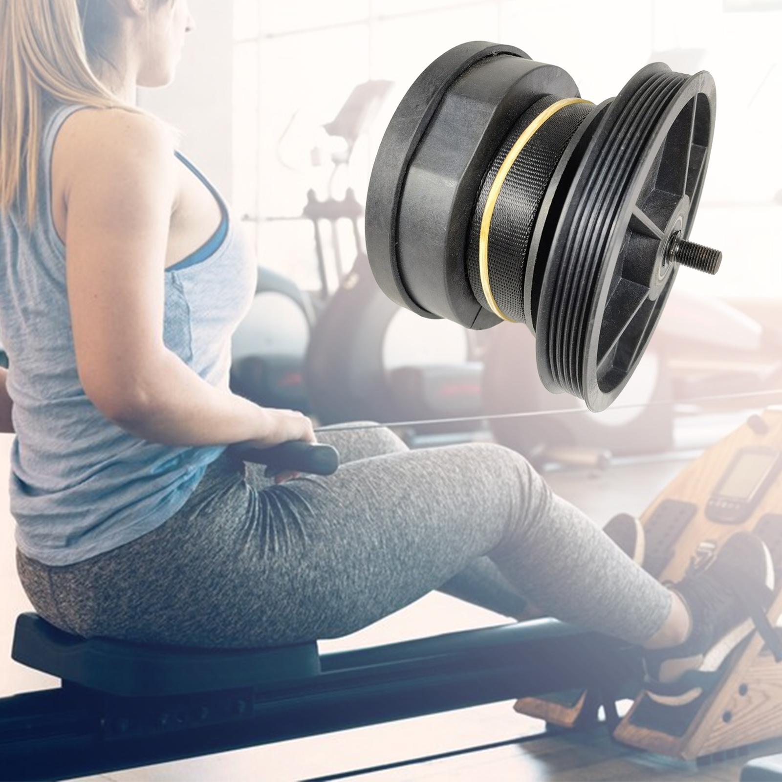 Home Gym Rowing Machine - 耐久性のあるウェビングリバウンドダンパー抵抗システムローイングマシンベルトプーリー交換ジムローワースプリングボックス重力ホイールホーム