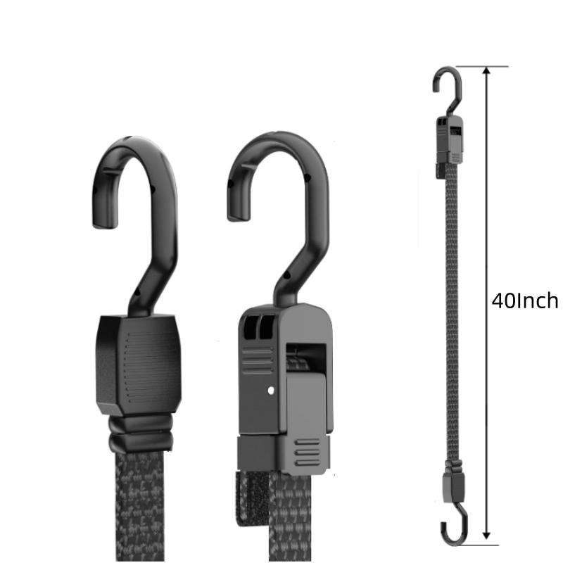 金属フック付きバンジーコード 40インチ調整可能なフラットバ - Resistance Band Heavy のレビューと価格