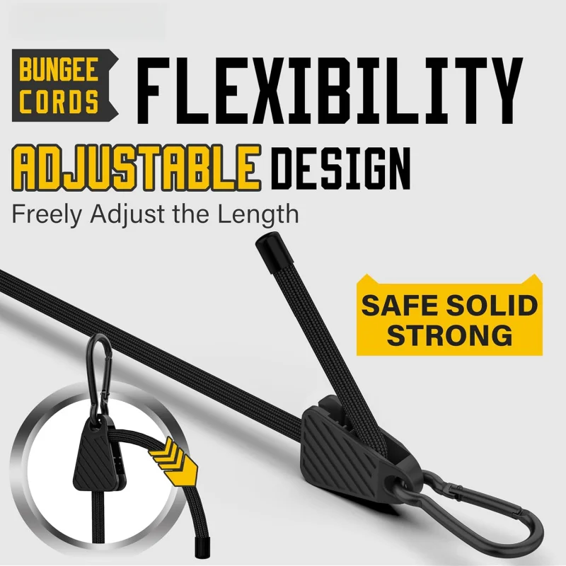 1-6個入り 調節可能なバンジーコード フック付き 7-48 - Resistance Band Heavy のレビューと価格