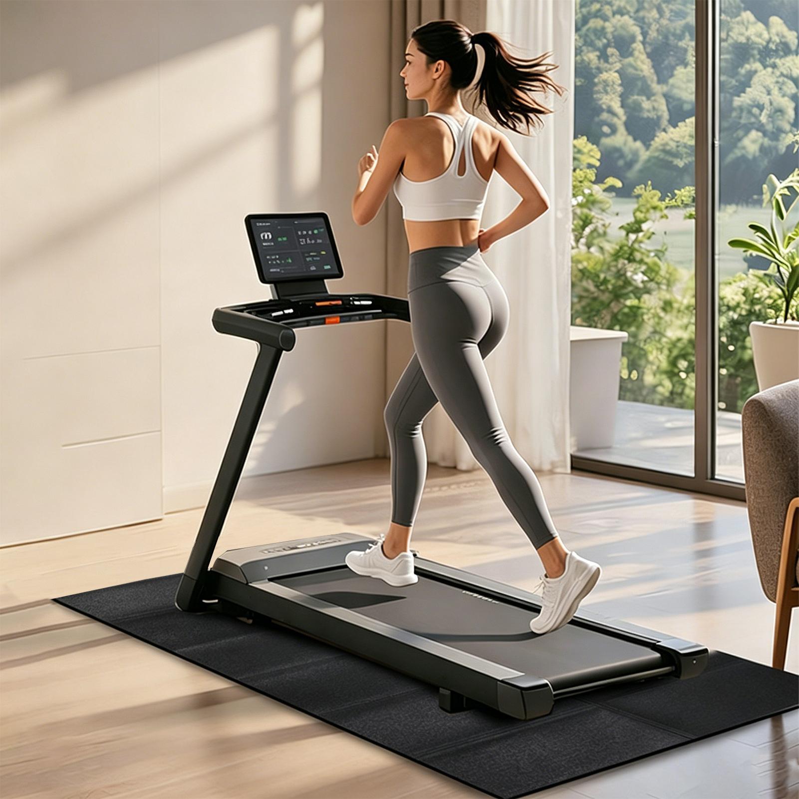 トレッドミルマット振動吸収ヘビーデューティトレッドミルフロア - Home Gym Floor のレビューと価格
