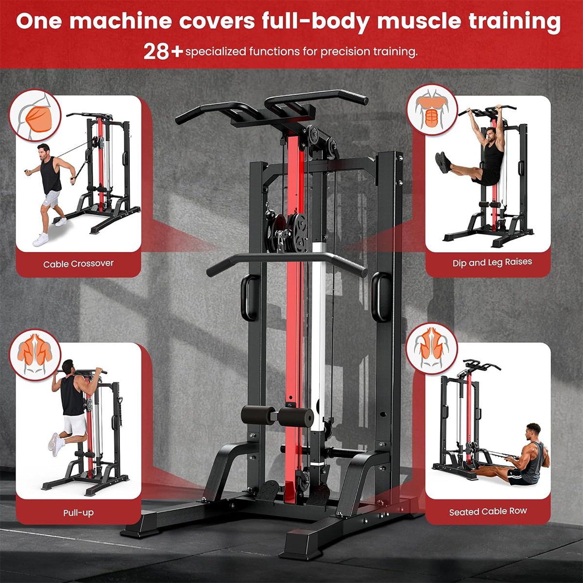 Poobooホームジムマシン - ハイ/ロープーリーシステム - Home Gym Rowing Machine のレビューと価格