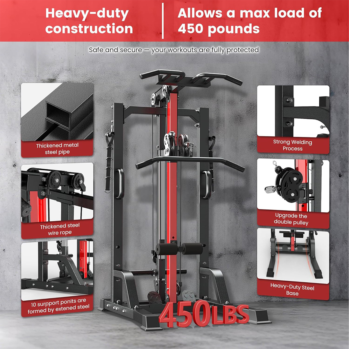 Poobooホームジムマシン - ハイ/ロープーリーシステム - Home Gym Rowing Machine のレビューと価格