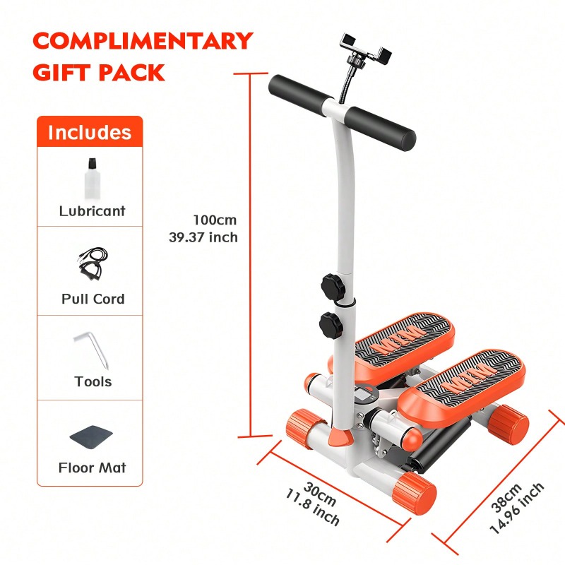 抵抗バンド付きミニステッパー – 高さ調節可能 350LB  - Home Gym Portable のレビューと価格