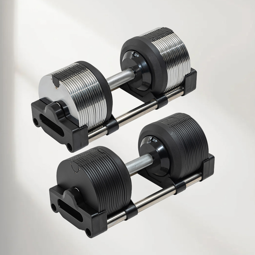 40kg調整可能ダンベルセット、スチール＆ラバー製フィットネ - Home Gym Custom のレビューと価格