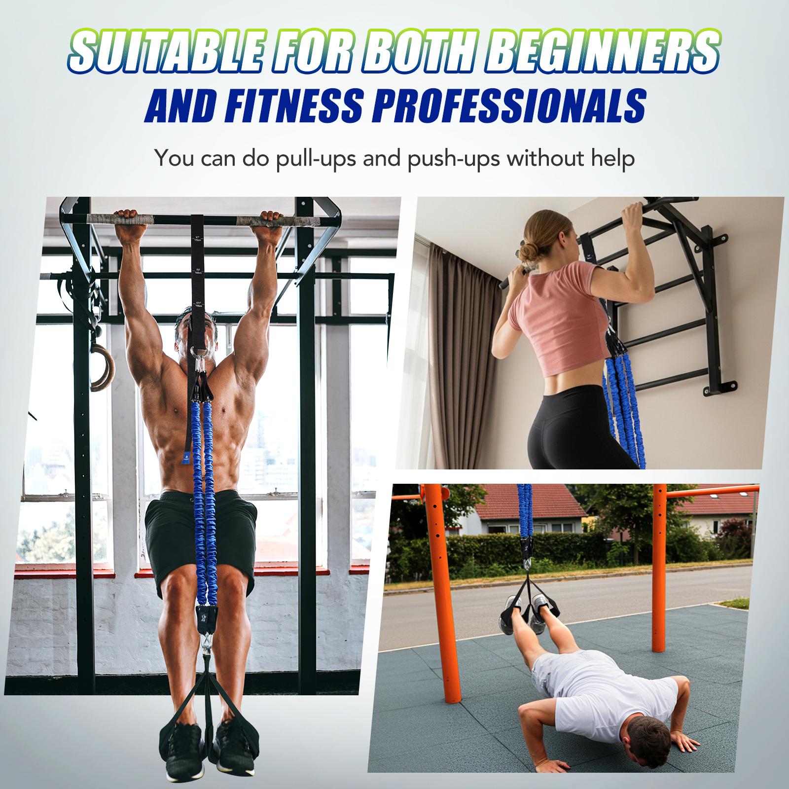ヘビーデューティー懸垂補助バンドセット 4x80ポンド 調節 - Home Gym Setup のレビューと価格