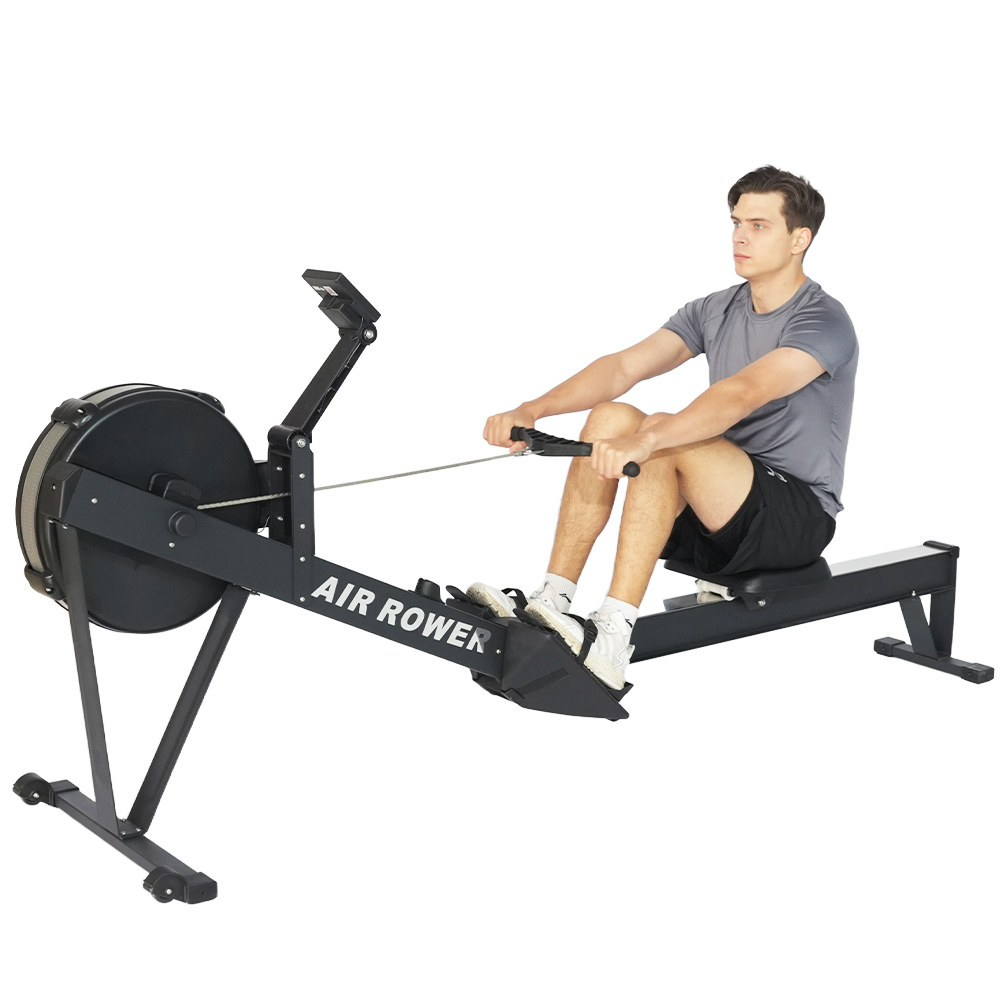 耐久性のある折りたたみ式スチール製エアレジスタンスローイング - Home Gym Rowing Machine のレビューと価格