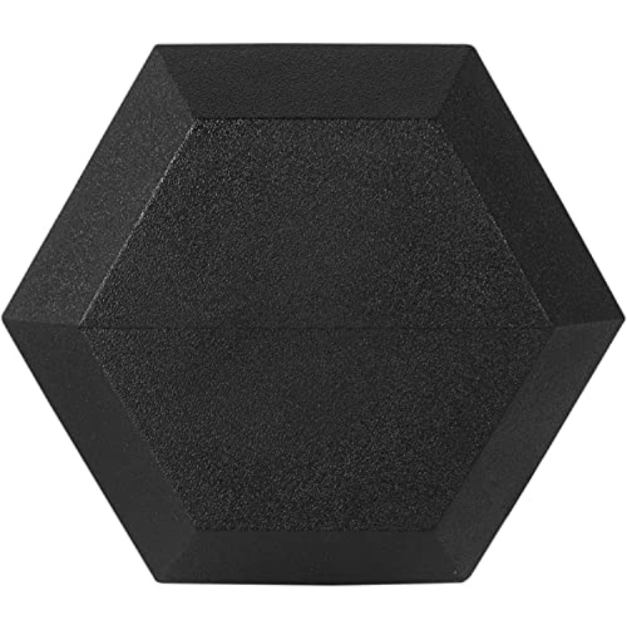 ゴムコーティングされたソリッドスチール鋳鉄六角ダンベル（黒） - Home Gym Body Solid のレビューと価格