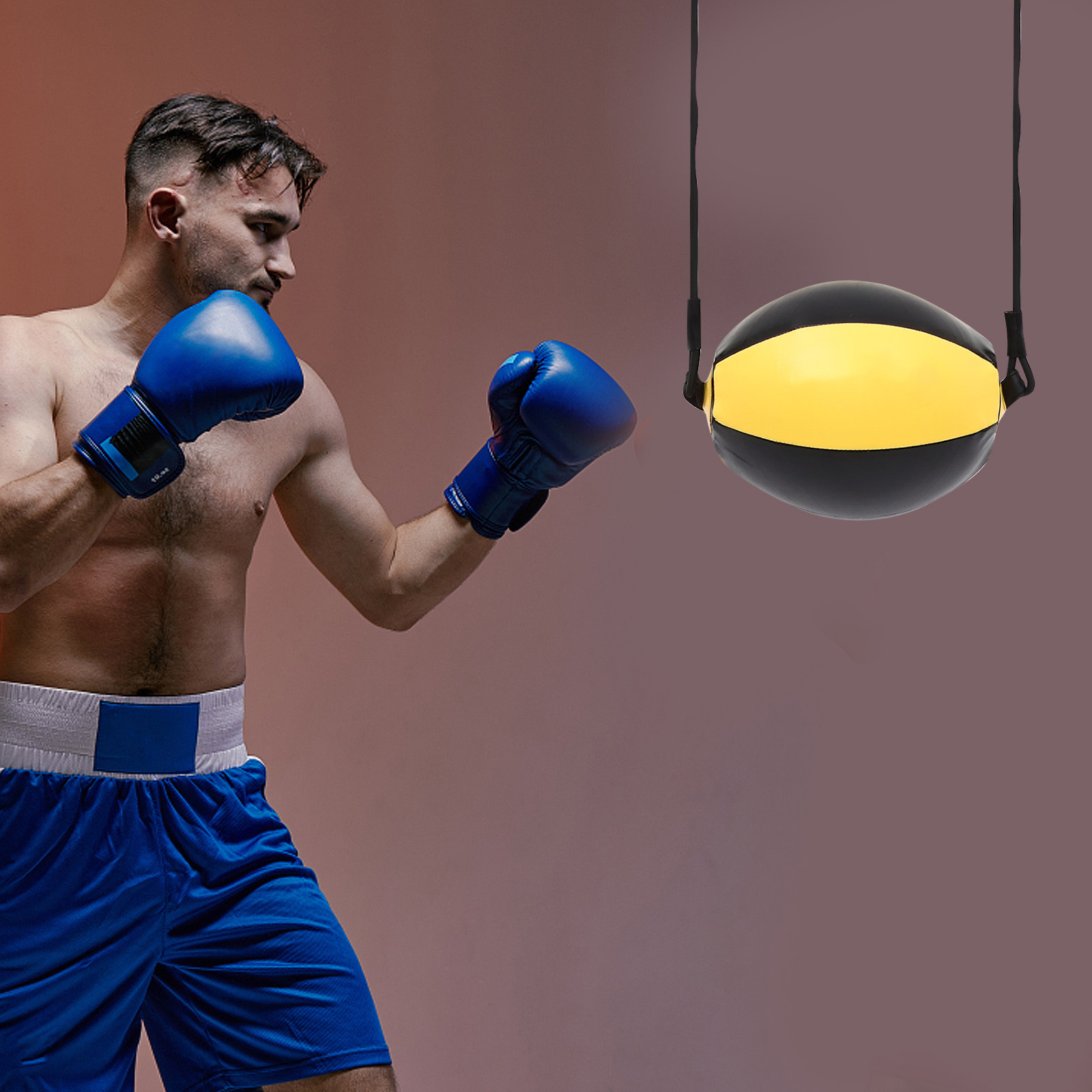 ダブルエンドボールボクシングスピードボール ブラックイエロー - Speed Bag Boxing のレビューと価格