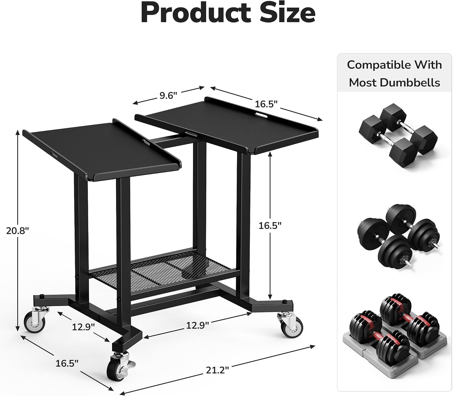 調節可能なダンベルラックスタンド ウェイトフレーム ヘビーデ - Home Gym Floor のレビューと価格