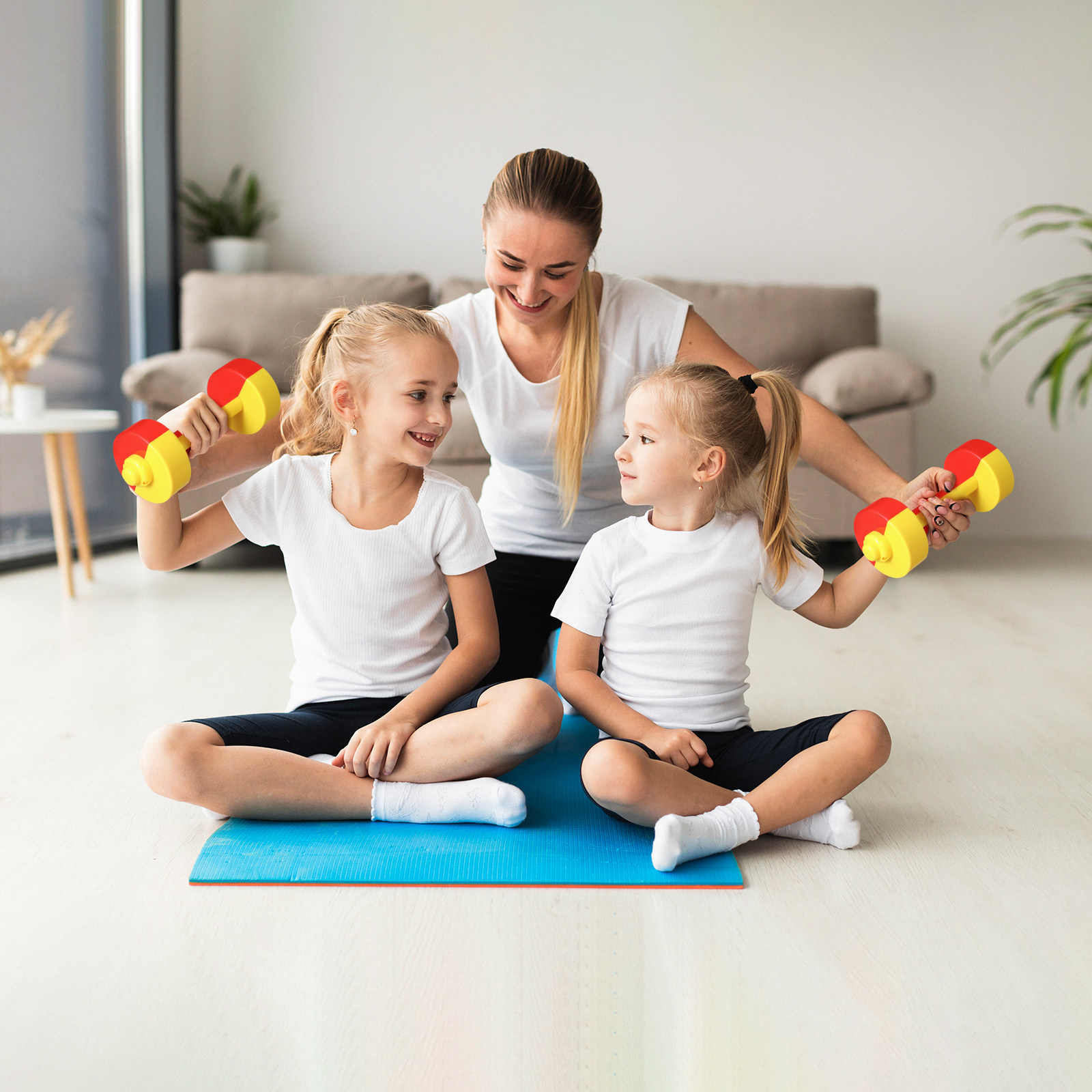 1 ペア子供用プラスチックダンベルバーベル子供フィットネス小 - Home Gym Kids のレビューと価格