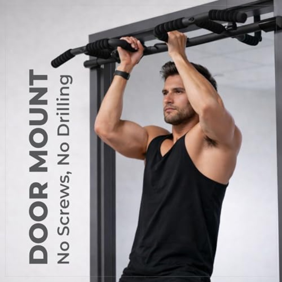 ドア枠懸垂バー セット サスペンションストラップ付き マルチ - Home Gym Setup のレビューと価格
