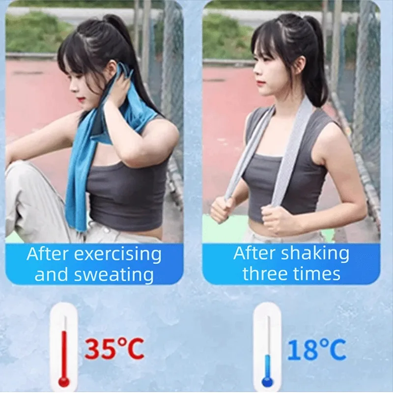 瞬間冷却アイススポーツタオル速乾性通気性冷感フィットネスジム - Home Gym Portable のレビューと価格