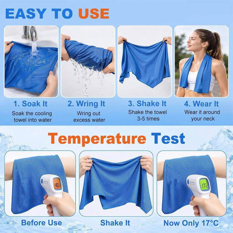 瞬間冷却アイススポーツタオル速乾性通気性冷感フィットネスジム - Home Gym Portable のレビューと価格