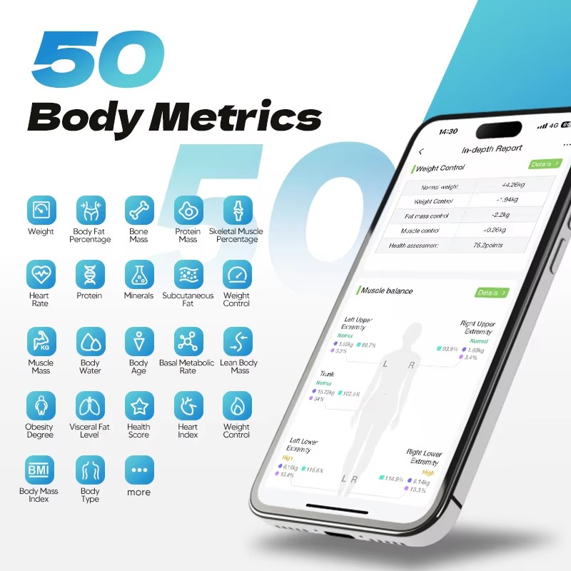 新型8電極インテリジェント体脂肪計、50種類の身体指標を測定 - Home Gym Body Solid のレビューと価格