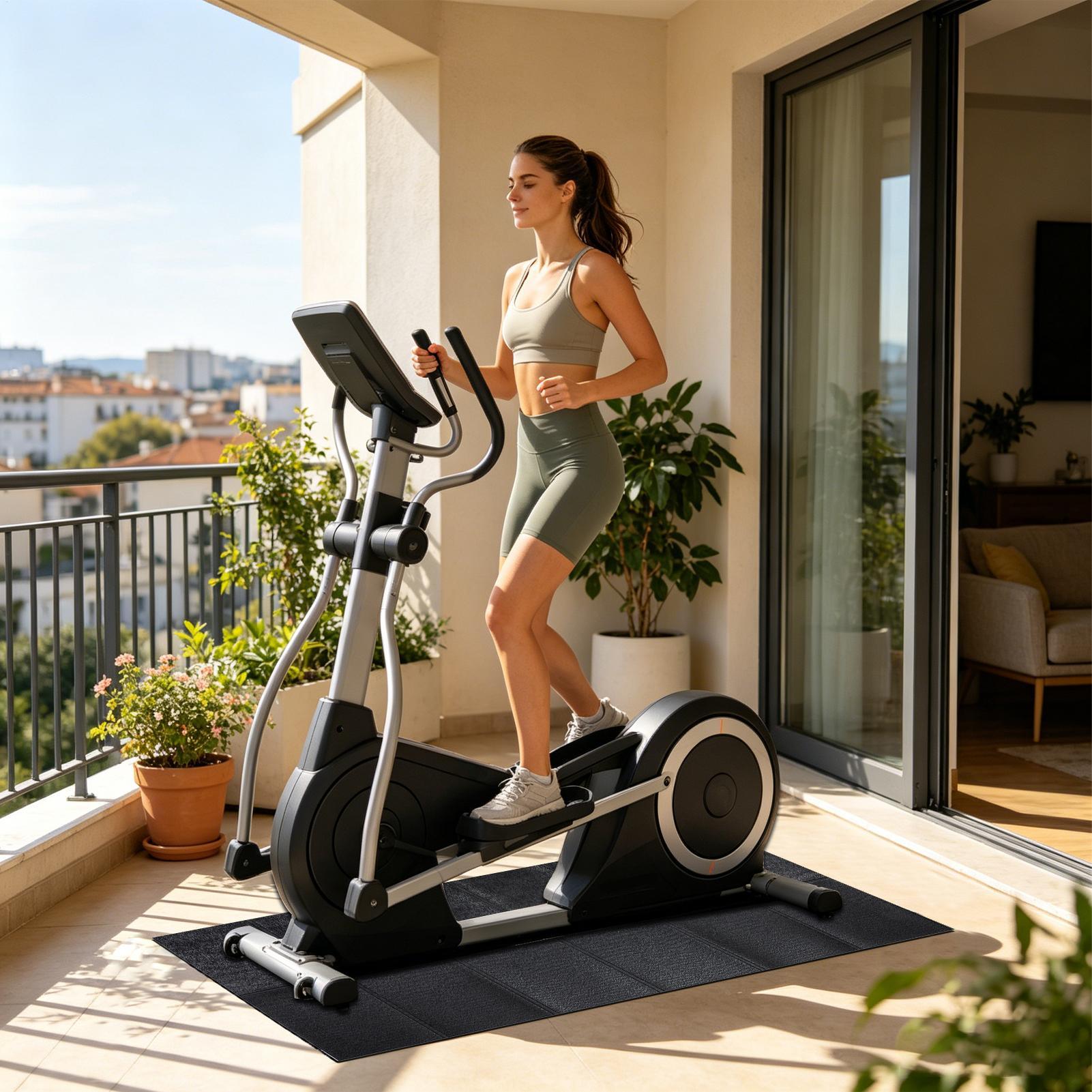 トレッドミルパッド高耐久防水折りたたみ式堅木床用トレッドミル - Home Gym Floor のレビューと価格
