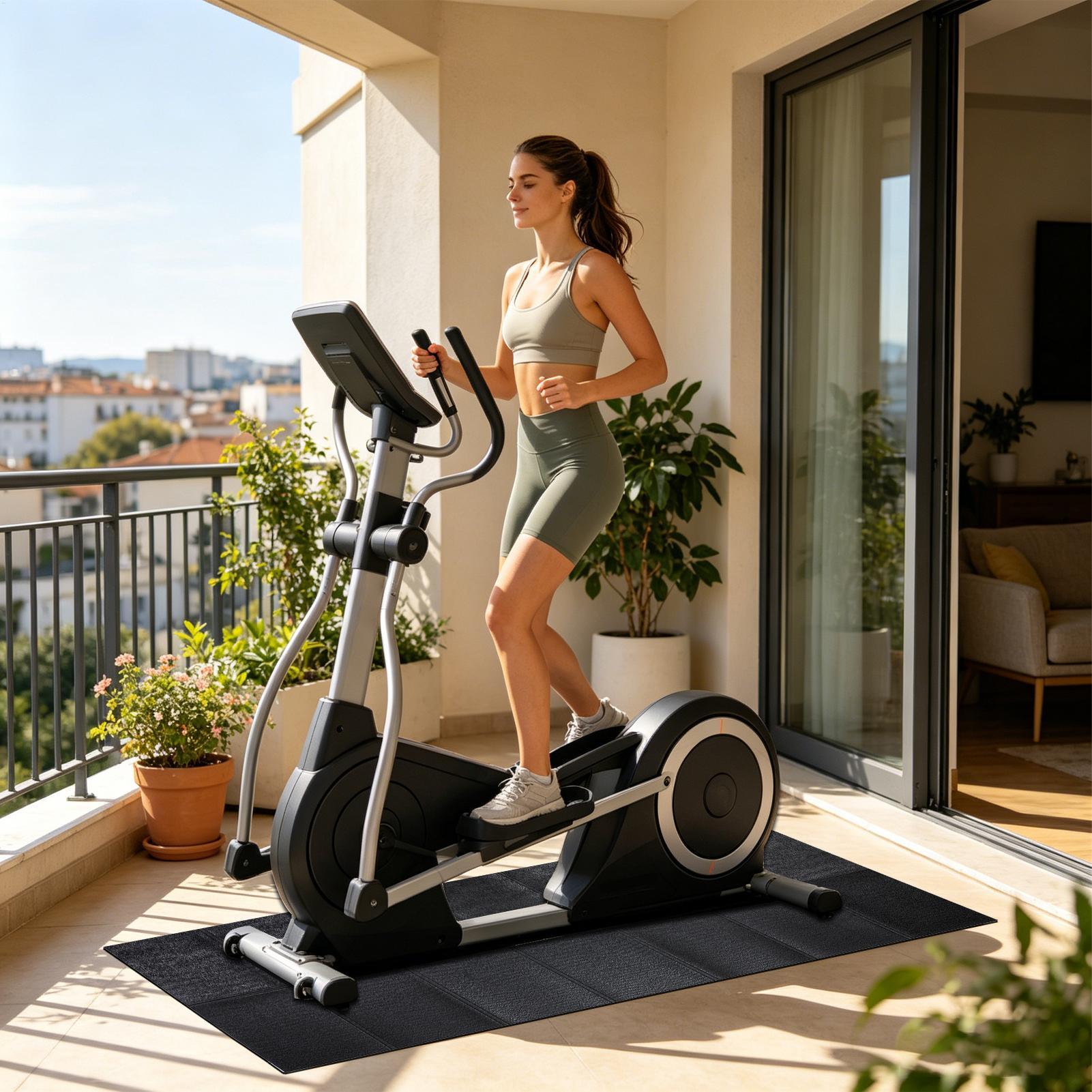 トレッドミルパッド床用ノンスリップ振動吸収防水トレッドミルフ - Home Gym Floor のレビューと価格