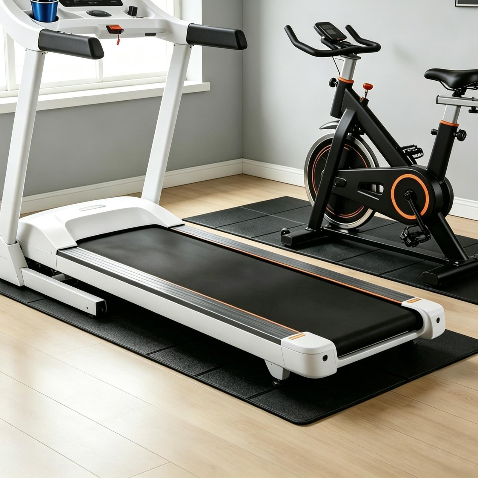 トレッドミルマットの下に置く、頑丈な防水折りたたみ式トレッド - Home Gym Floor のレビューと価格