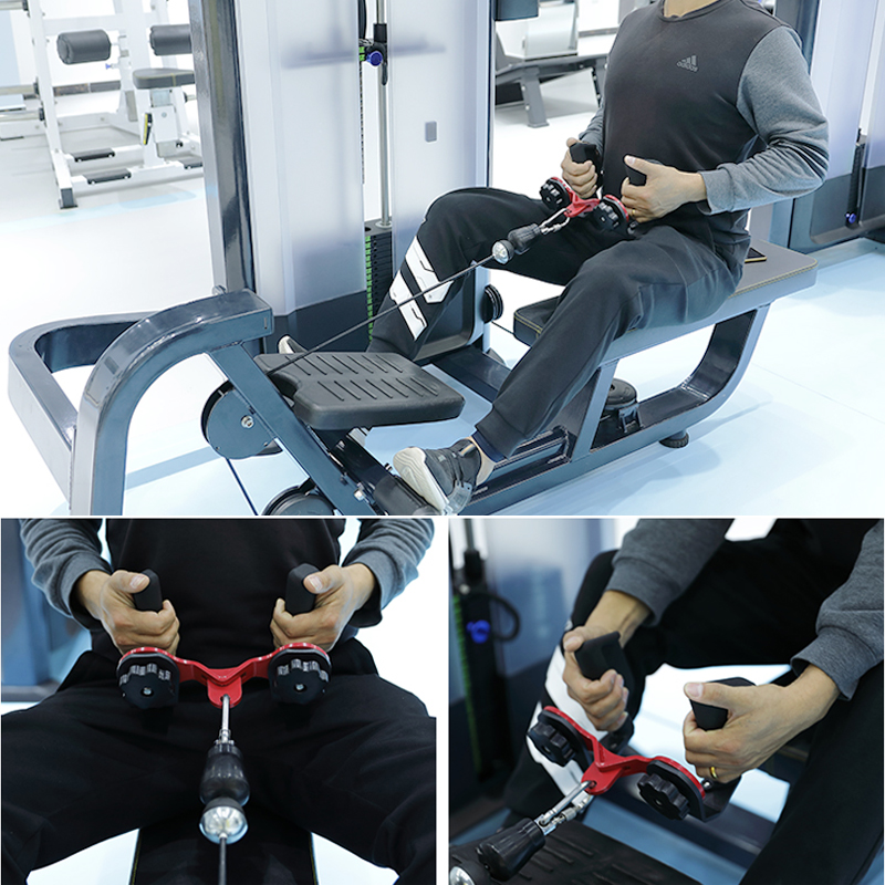 調整可能なフィットネスラットプルダウンバージムプーリーケーブ - Home Gym Rowing Machine のレビューと価格