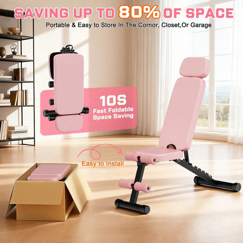 9段階調整可能なウェイトベンチ 折りたたみ式 ホームジム 全 - Home Gym Exercise のレビューと価格