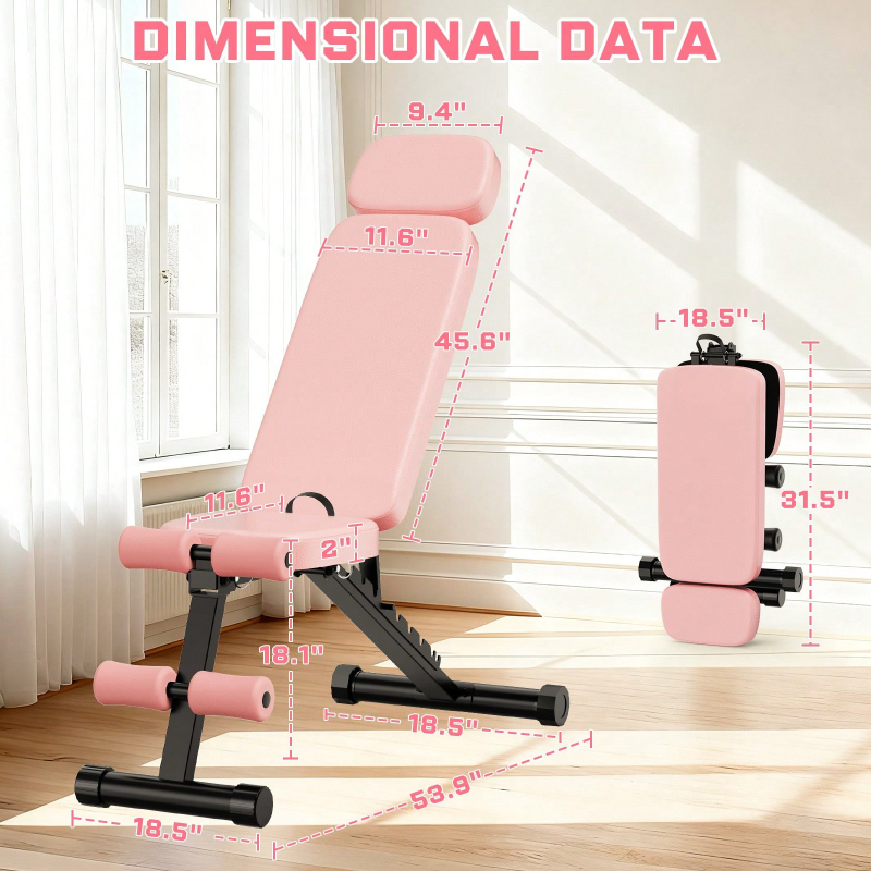 9段階調整可能なウェイトベンチ 折りたたみ式 ホームジム 全 - Home Gym Exercise のレビューと価格